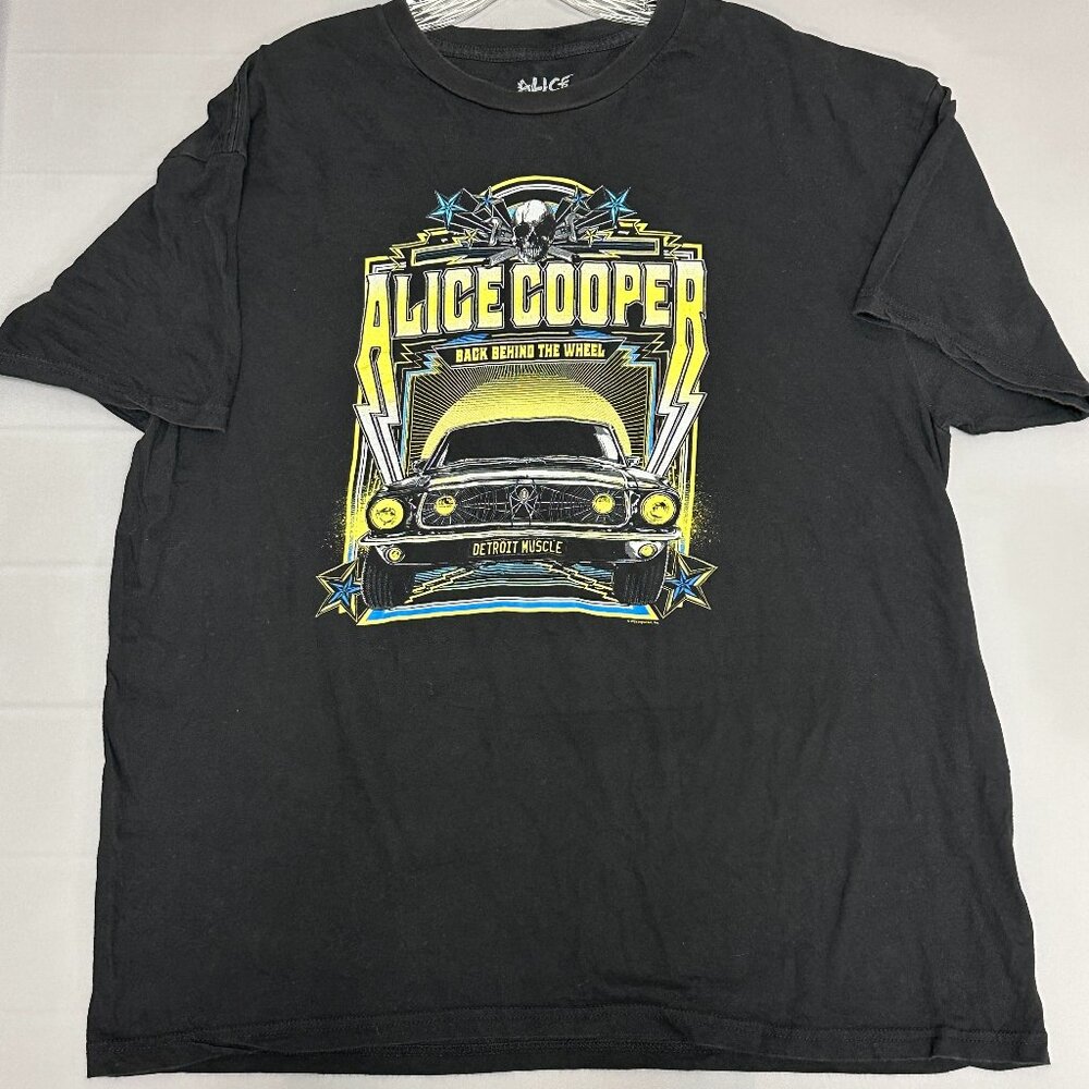 Alice Cooper Detroit Muscle Tour 2022 Black T- Shirt Official Concert Tee sz 2XL